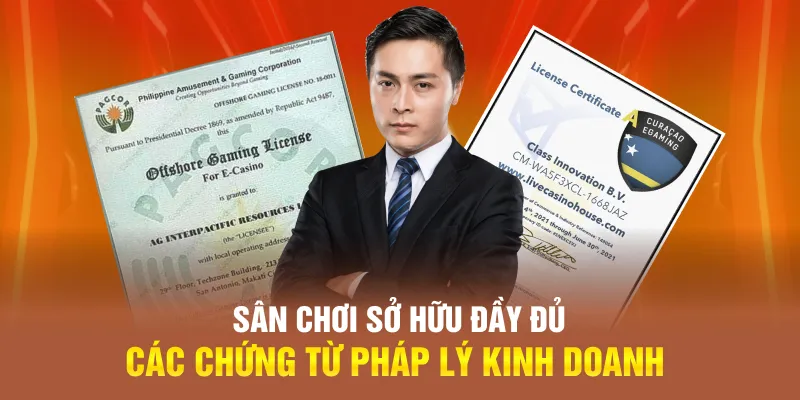 Sân chơi sở hữu đầy đủ các chứng từ pháp lý kinh doanh Sân chơi sở hữu đầy đủ các chứng từ pháp lý kinh doanh